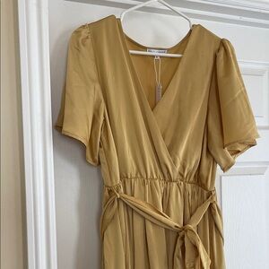 Baltic Born Gold Wrap Dress